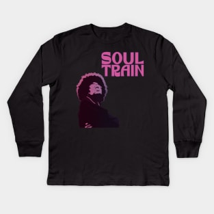 soul train // retro style Kids Long Sleeve T-Shirt